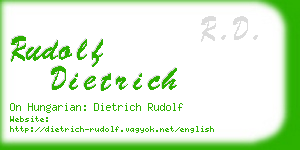 rudolf dietrich business card